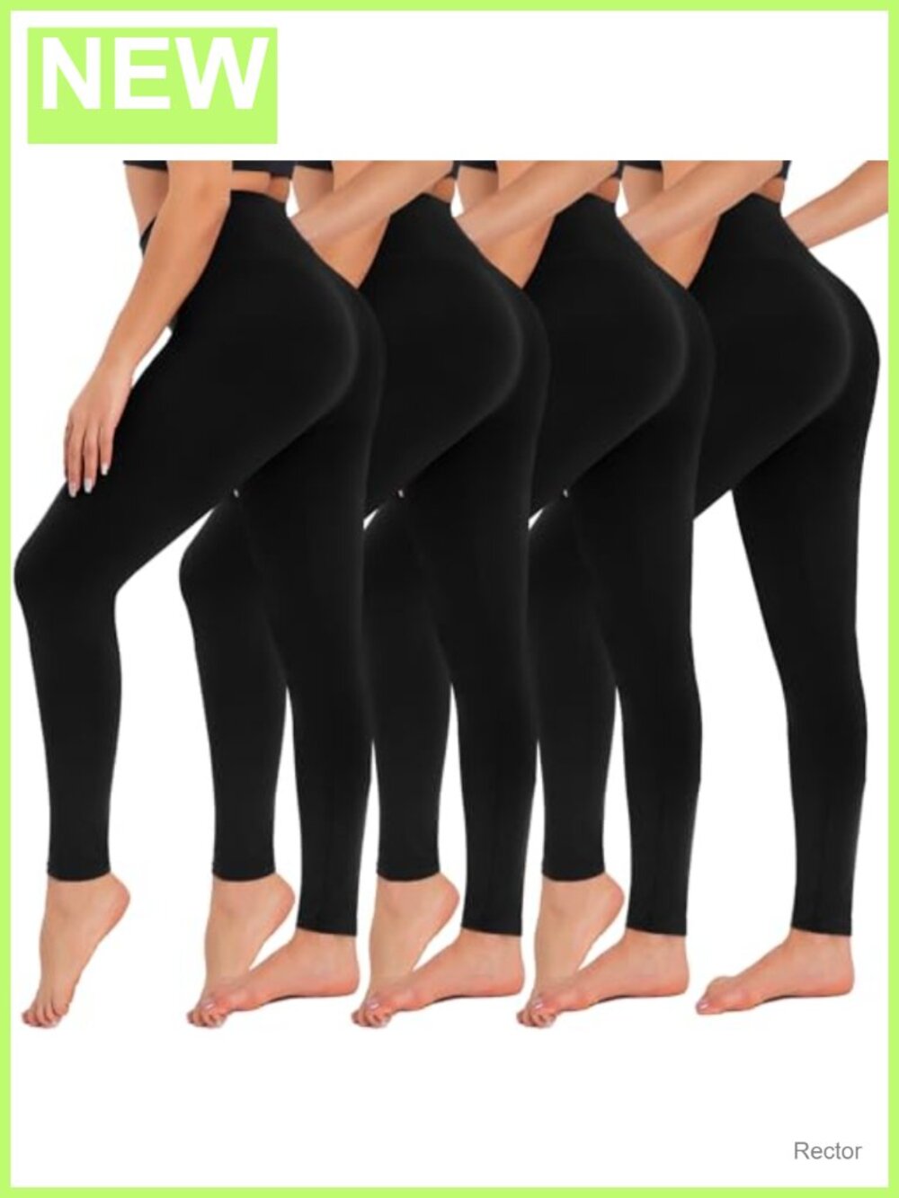High Waisted Tummy Control Leggings 4 Pack Yoga Pants Workout Gym